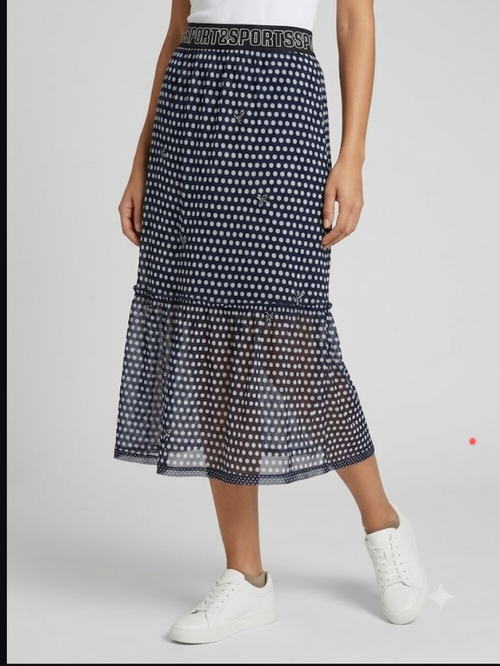 Marc Cain Sports Polka Dot & Bee Midi Skirt, VGUC, Size M
